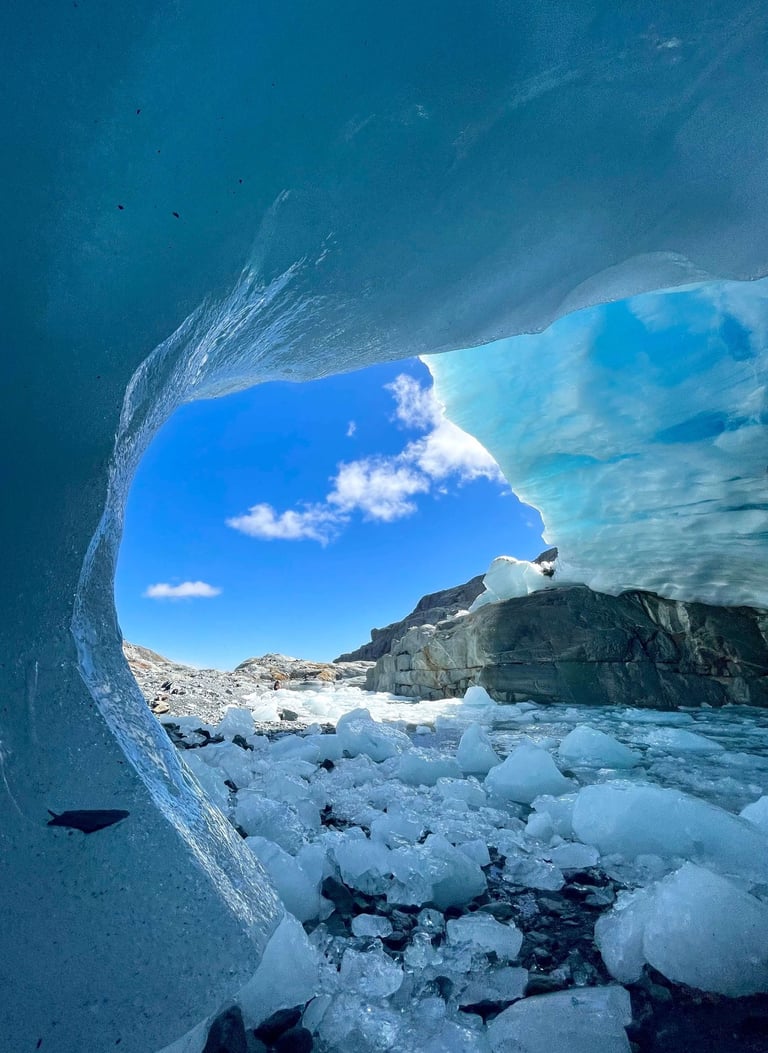 Dentro de un glaciar