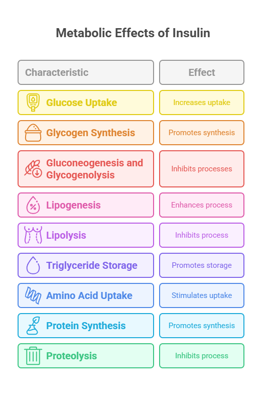 Insulin metabolic effect