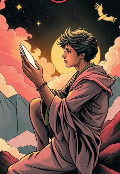 O viajante reflete sobre todo o caminho percorrido, reconhecendo seus pontos fortes e áreas de melhoria.