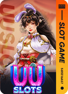 A lively casino scene featuring a row of bright, colorful slot machines with themes like Monopoly, M