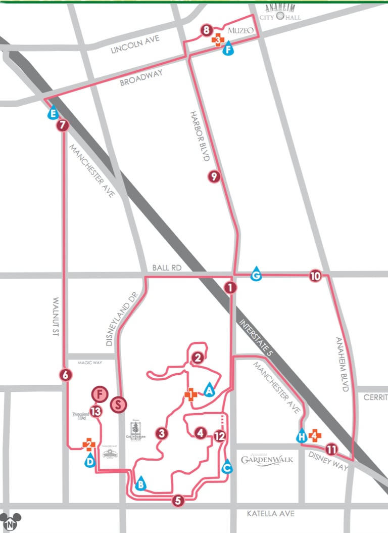 2016 runDisney Tinker Bell Half Marathon Course Map