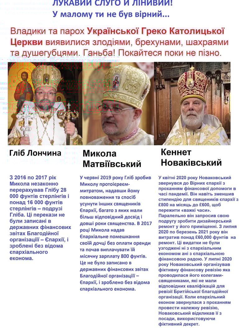 #MykolaMatwijiwskyj #HlibLonchyna  #KennethNowakowski #UGCC #Nowakowski #Matwijiwskyj #UkrainianCath