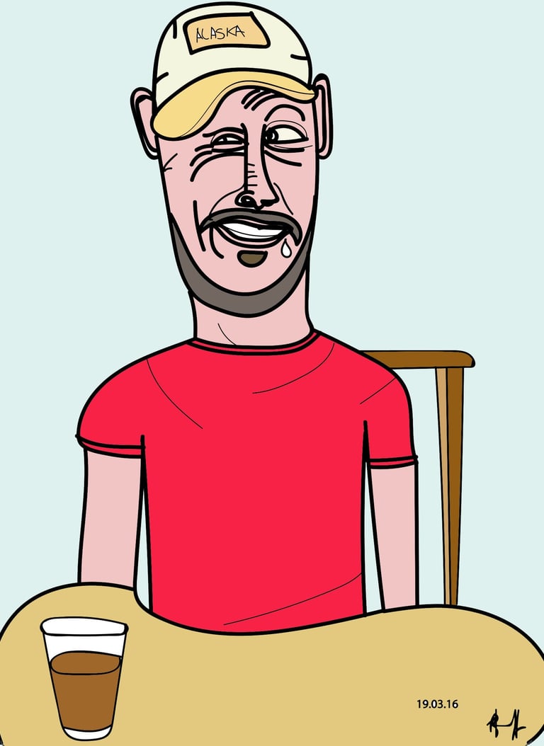 Character artwork of my twin brother Kosta.