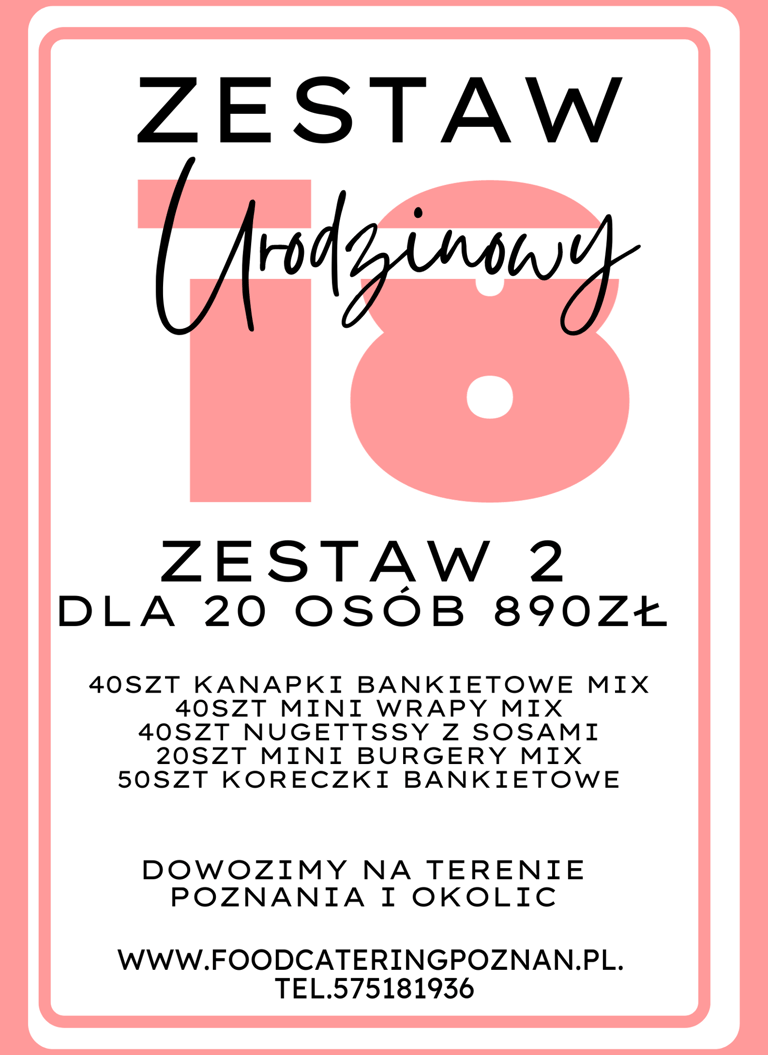 CATERING NA OSIEMNASTE URODZINY