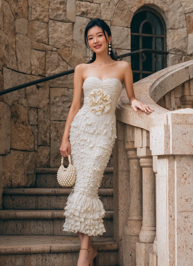 Glamorous event hair and makeup with soft waves