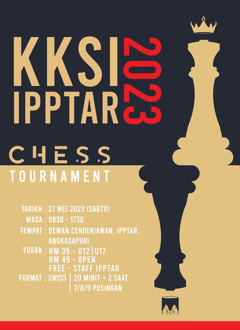 KKSI IPPTAR Chess Tournament 2023. Malaysian Chess. Catur Malaysia