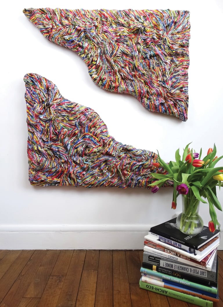 toile en papier recyclé Hélène Siellez