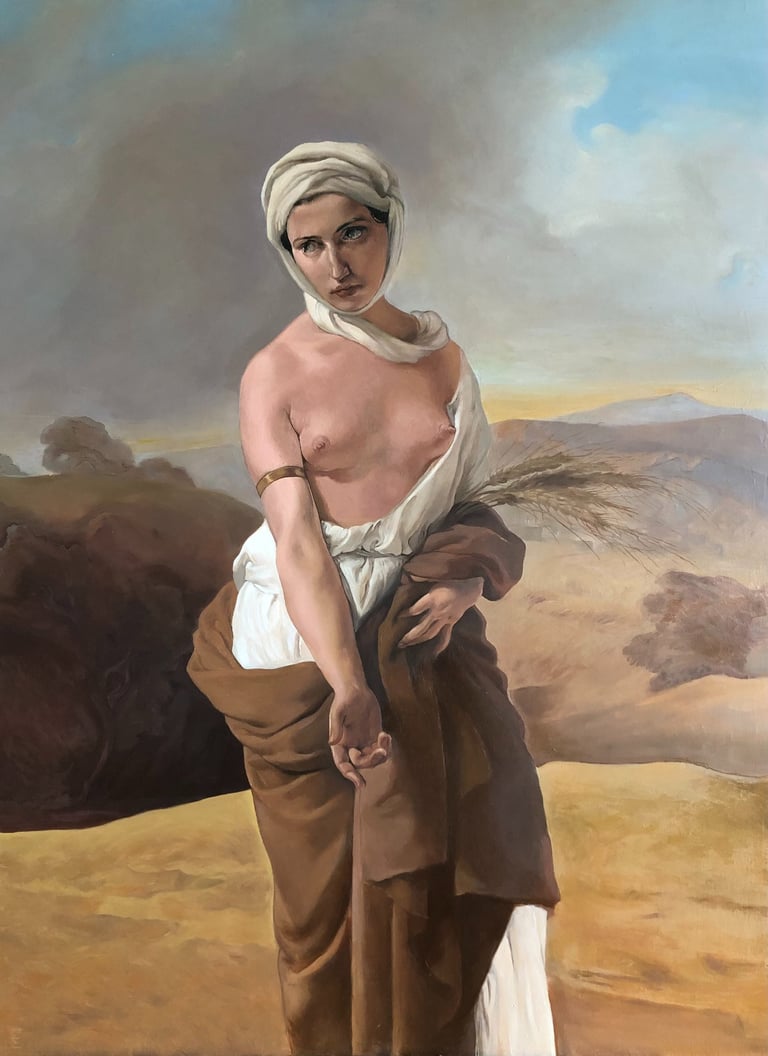 "Ruth", by Francesco Hayez, oil on canvas, 60/80cm, 2024