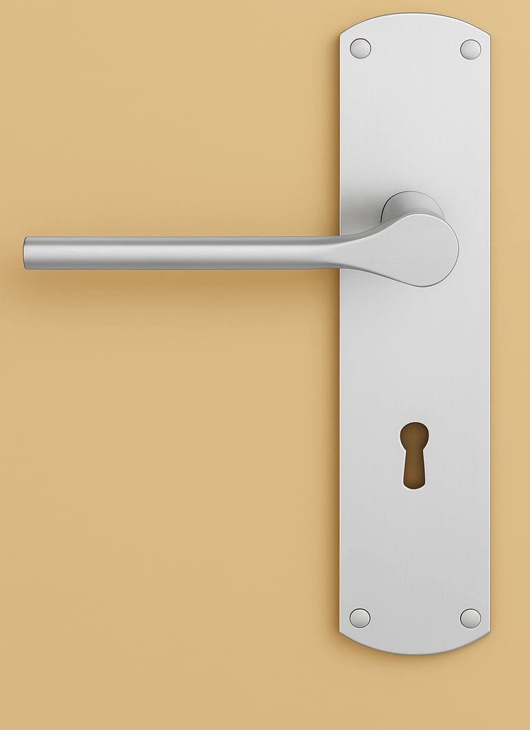 una manija con chapa para llave 