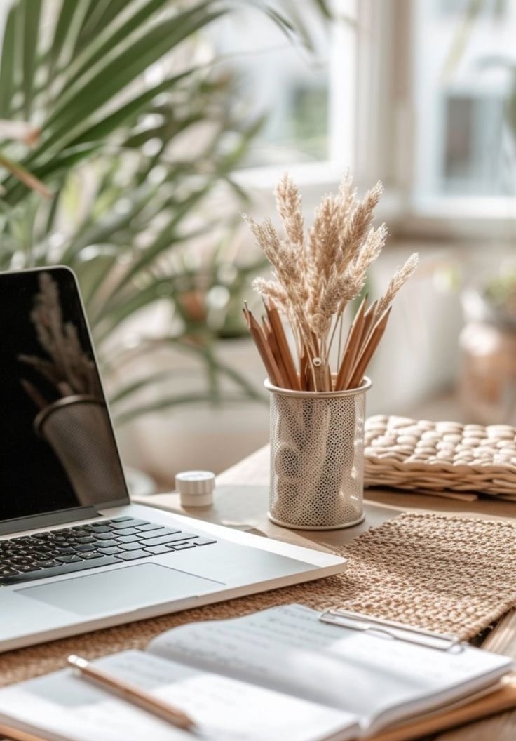 Espace de travail épuré pour un accompagnement individuel et des échanges en coaching