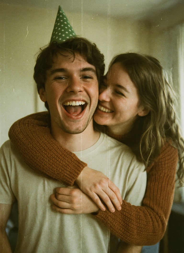 Un couple en fête pour la journée nationale du petit ami.