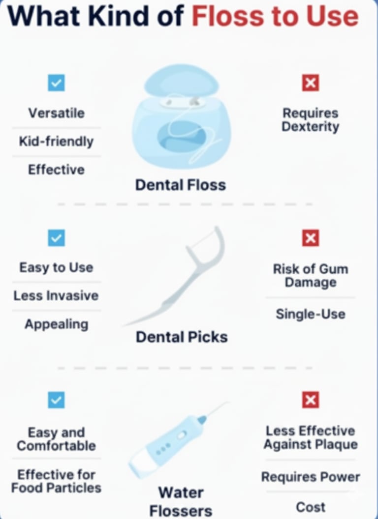 Tools for Flossing teeth