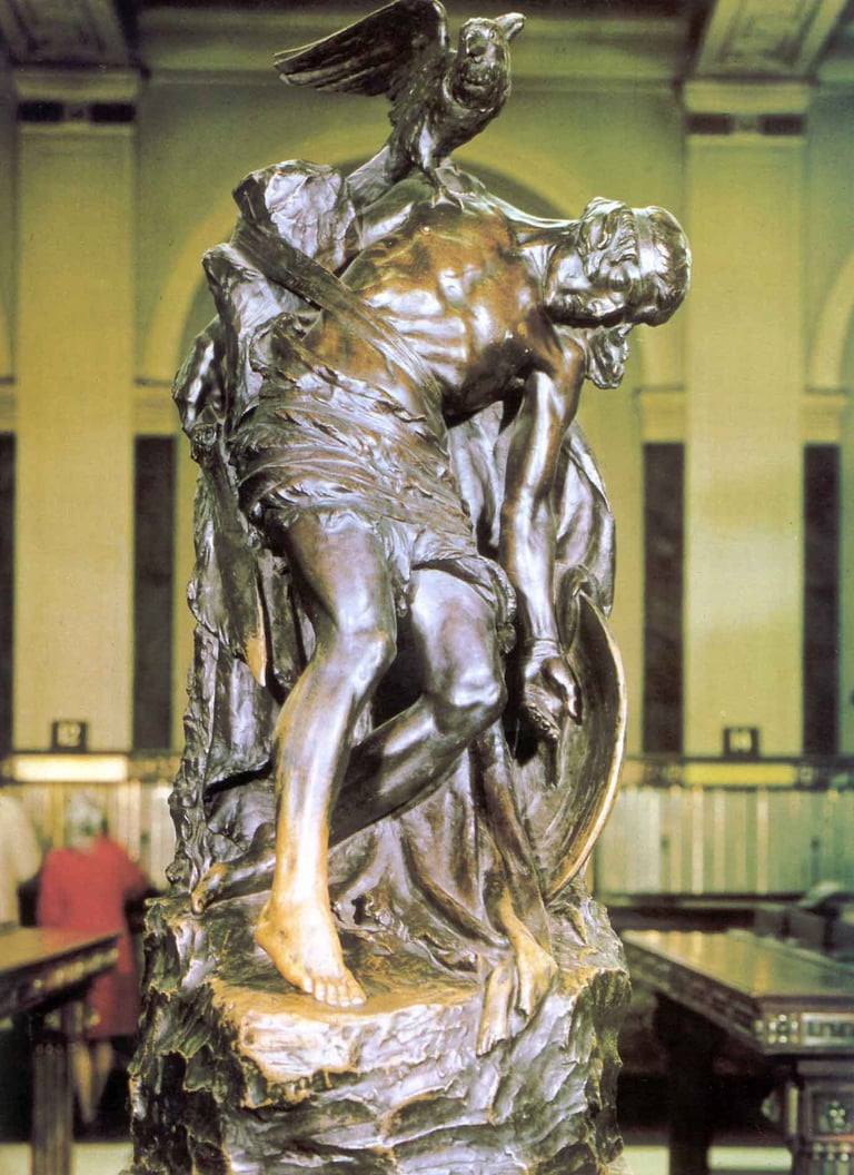 Statue of Cu Chulainn inside the GPO