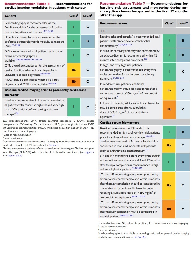 Chemotherapy and heart tests