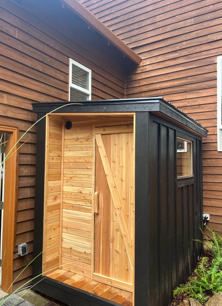 Exterior of sauna