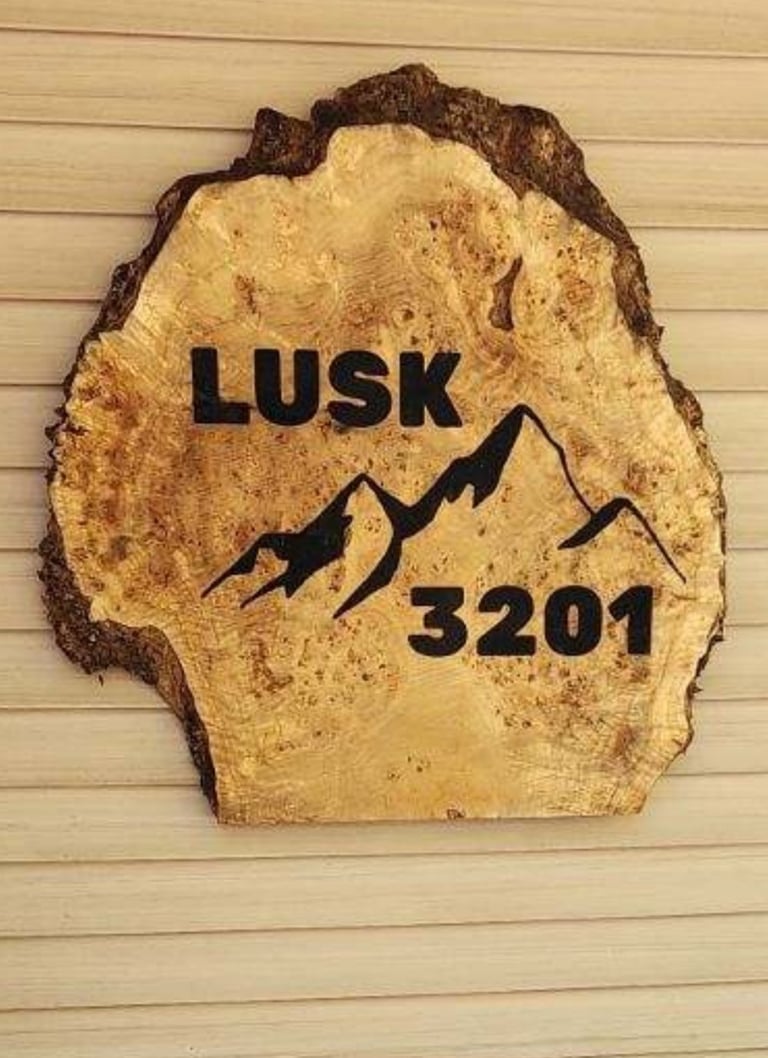 Custom Laser engraved slab