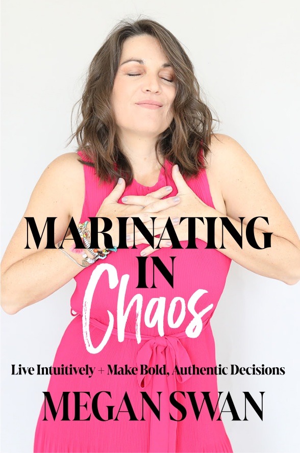 a woman in a pink dress with a pink dress and a pink dress Book cover by Megan Swan Wellness coach