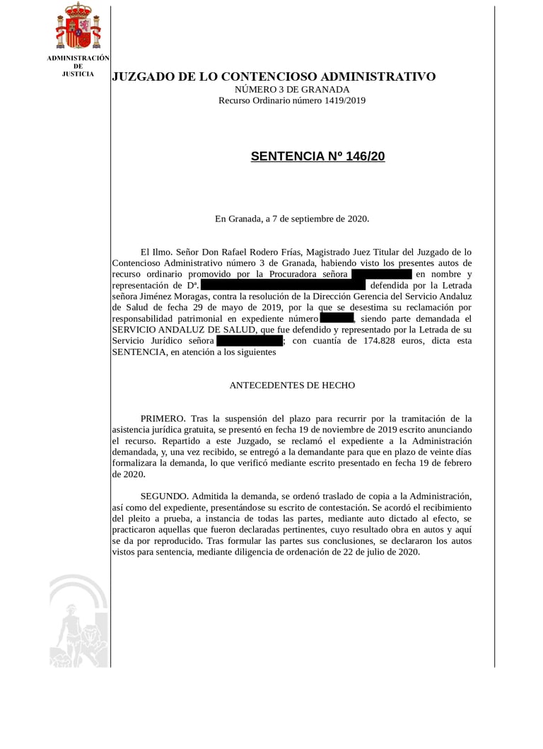 Condena de 25.000 € por retraso en una intervención urgente