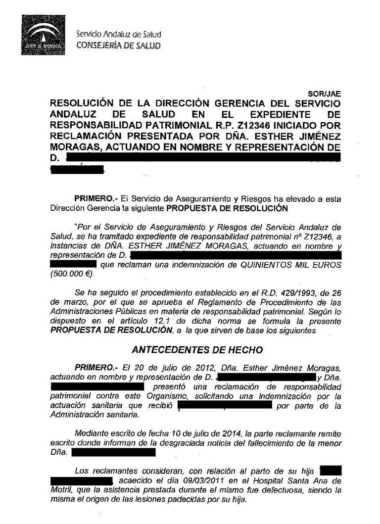 negligencia médica en el parto sufrimiento fetal