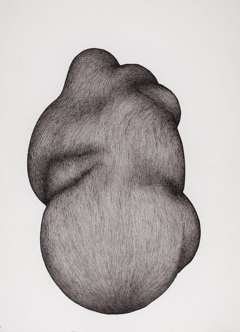 dessin abstrait encre noire