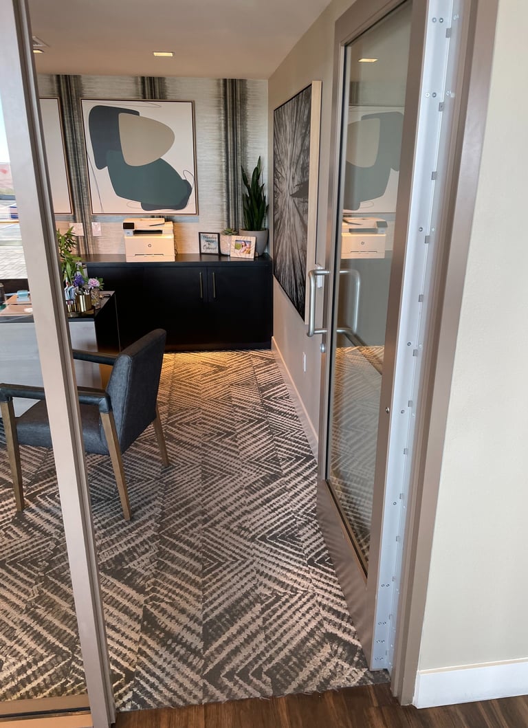 luxury apartment office door
