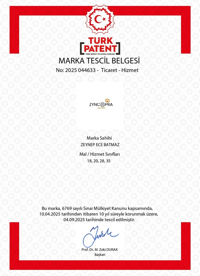 Zyncopra Pawnest trademark certificate – registered brand.
