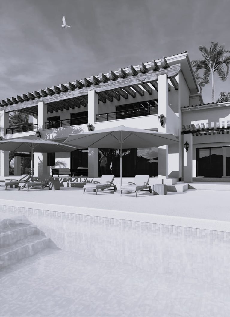 Fachada de proyecto arquitectónico contemporáneo de CHB Arquitectura en La Paz, Baja California Sur