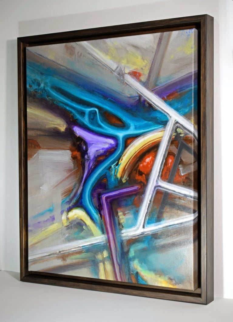 Hand-made, chunky float frame for my original art.