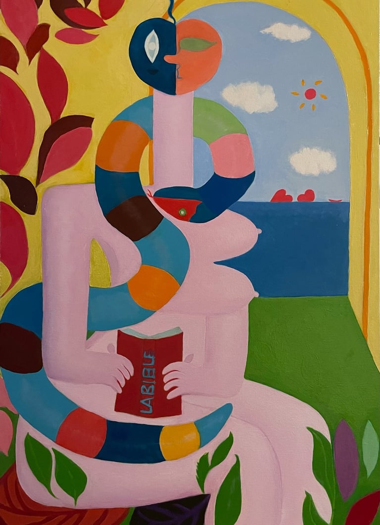 La Bible, 2021 oil on canvas ©Qiulin Zhang