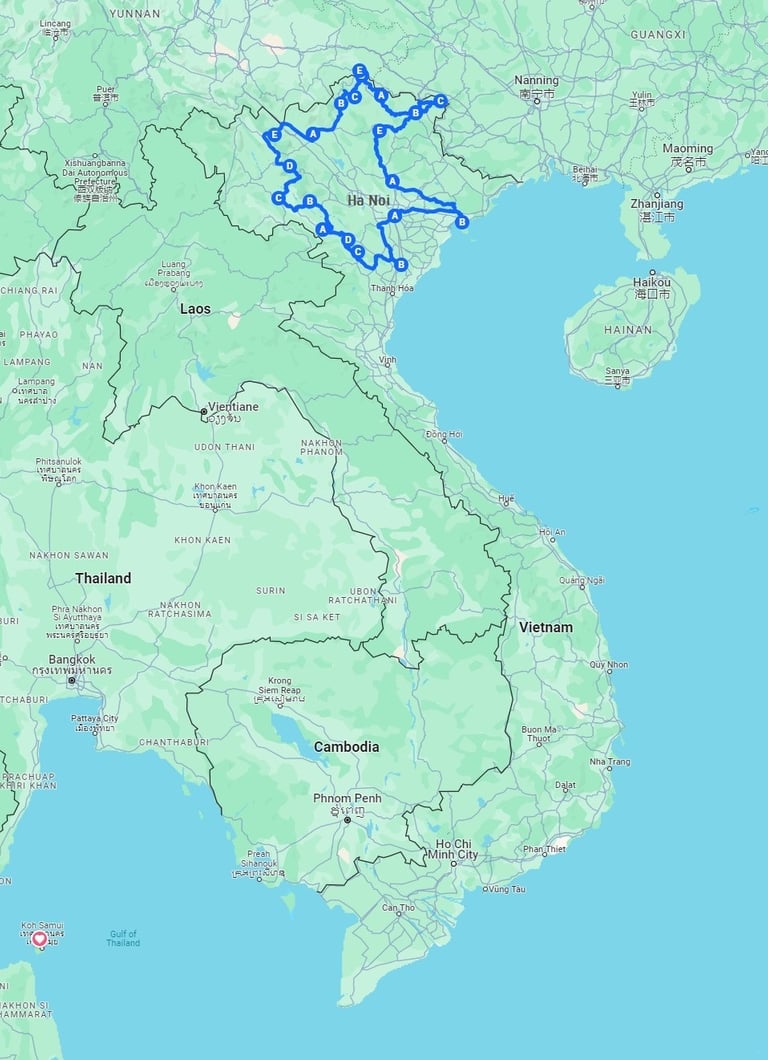 North Vietnam motorbike loop