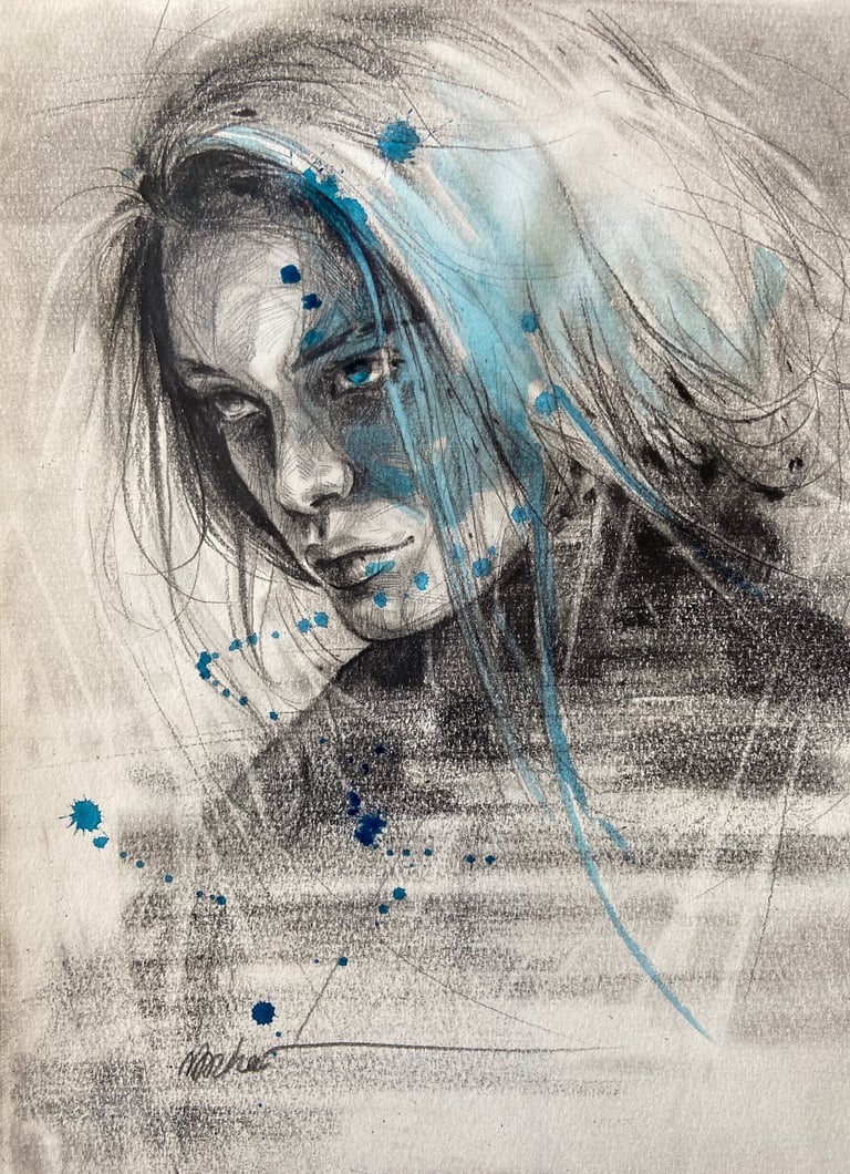 Graphite and Watercolour, 9x12 in