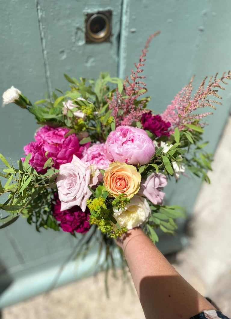 bouquet de fleur champêtre couleurs vives