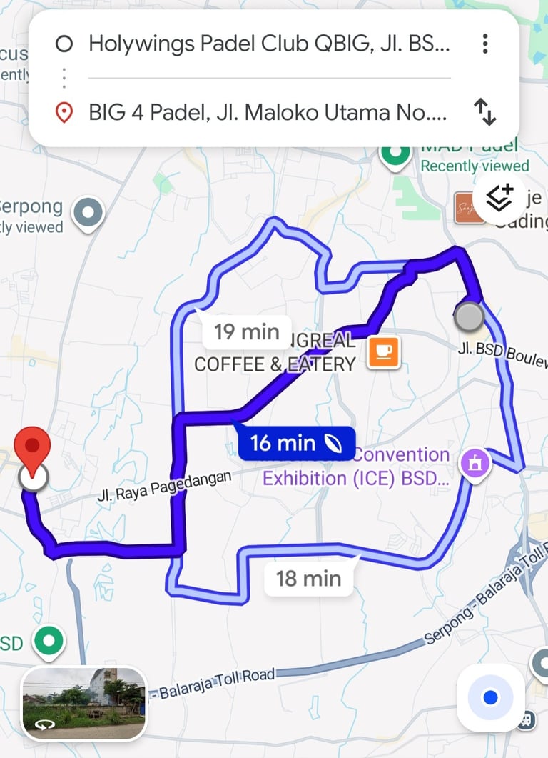 lokasi holywings padel club qbig hpc dekat dengan big4padel