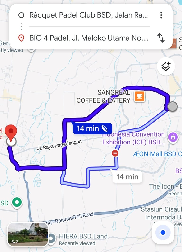 lokasi racquet padel club bsd dengan big 4 padel
