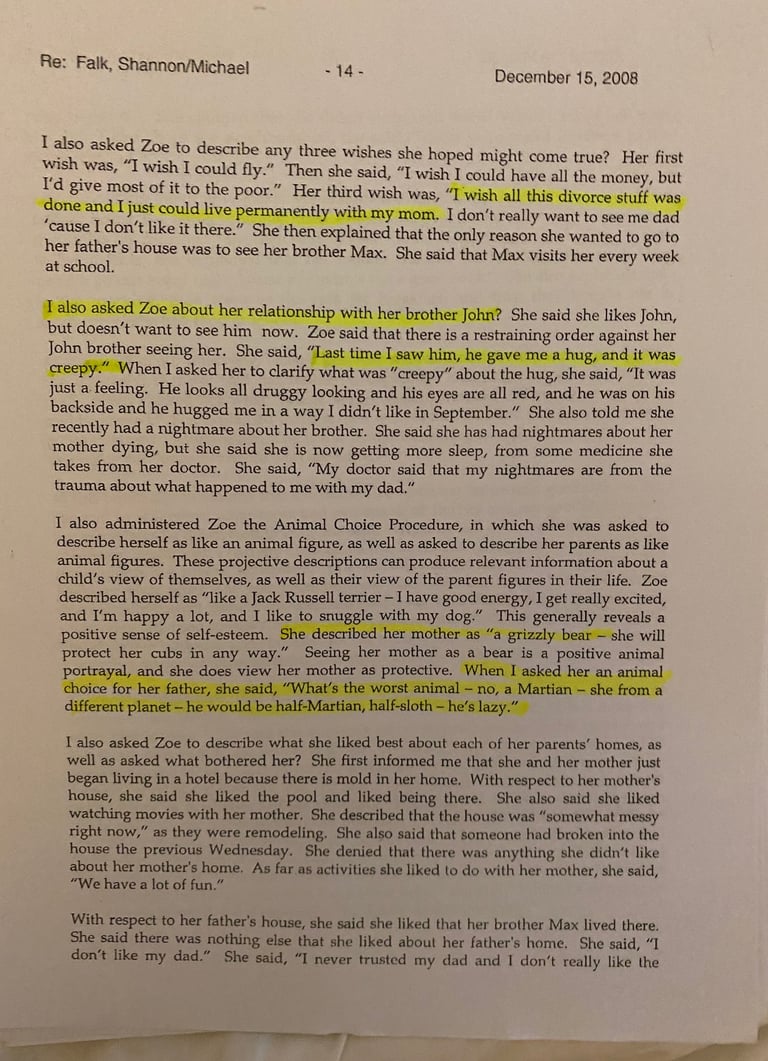 No Wonder Zoe Falk got the creepy vibe from John Falk Human