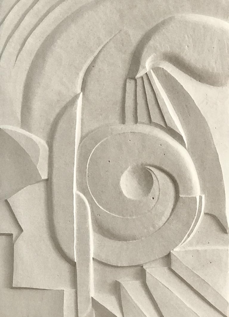 bas relief platre sculpte