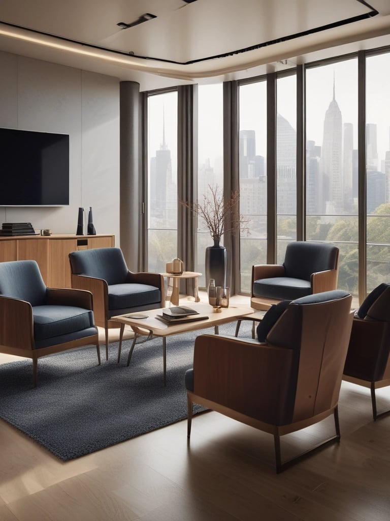 Bright living room with modern inventory