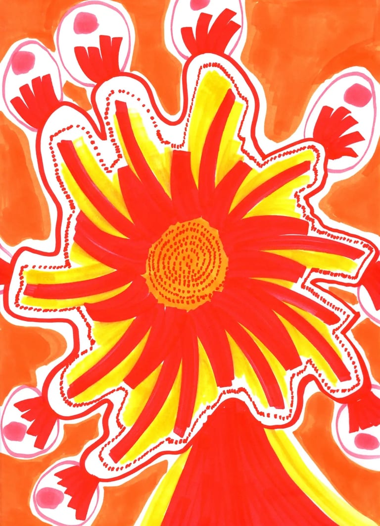 "FIRE FLOWER" Artwork by Elkolor aka Raphael Pathe