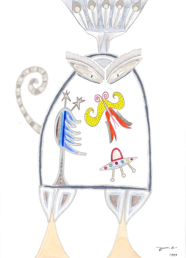 "IN THE ALIENS MIND" Artwork by Elkolor aka Raphael Pathe