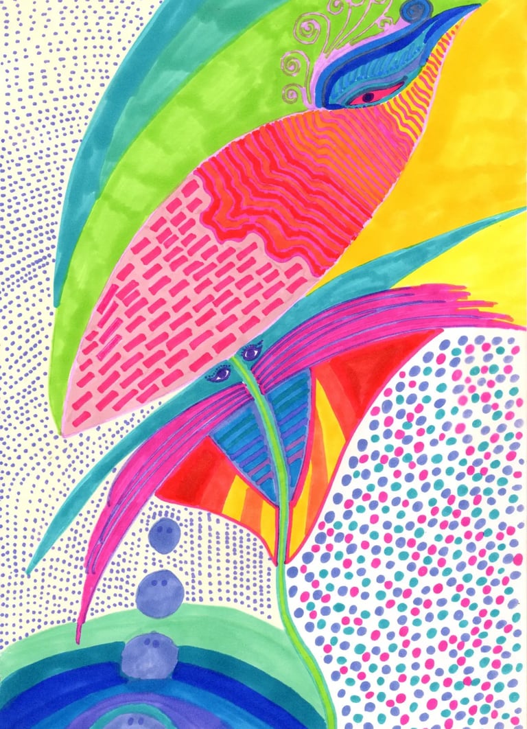 "OCTOPUS & STINGRAY" Artwork by Elkolor aka Raphael Pathe