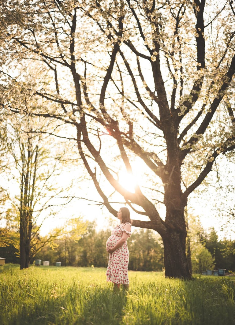 Nėščiosios fotosesija gamtoje