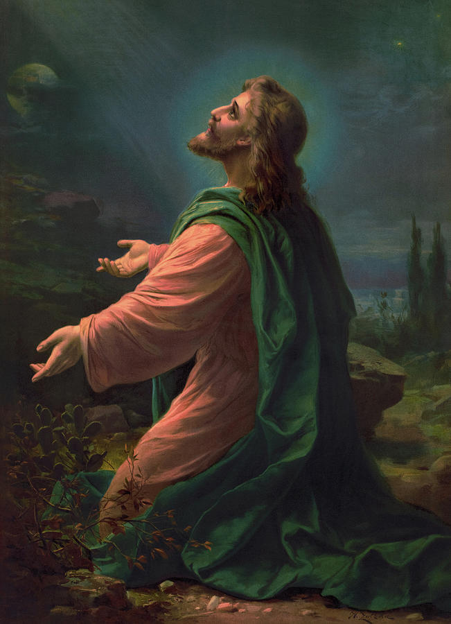 christ in the garden of gethsemane hans zatzka.