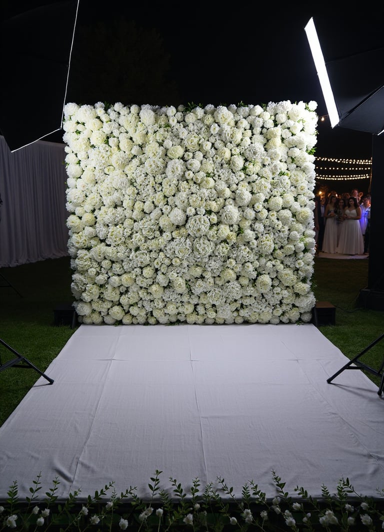 flower wall Photo Booth