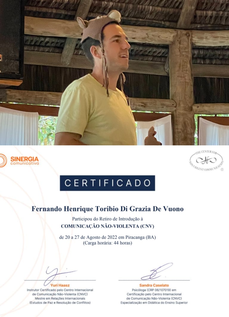Formação em CNV (Comunicação Não Violenta) Fernando, Casa Cura Itacaré Bahia
