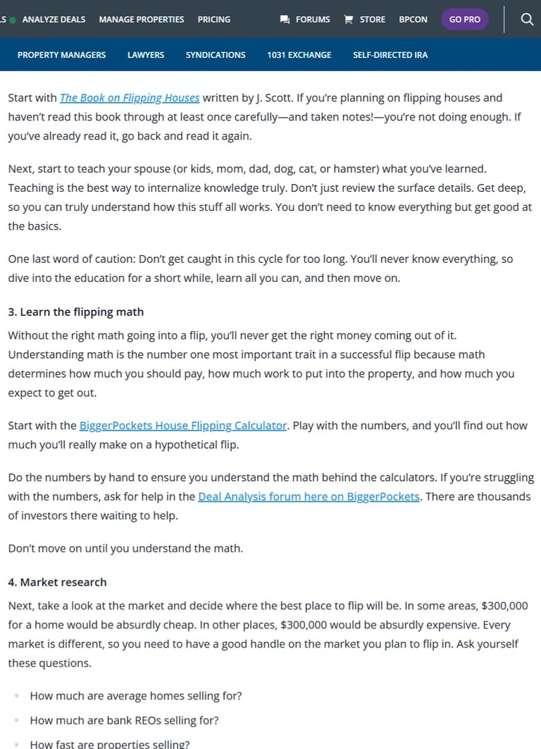 Specialist writer sample on flipping houses
