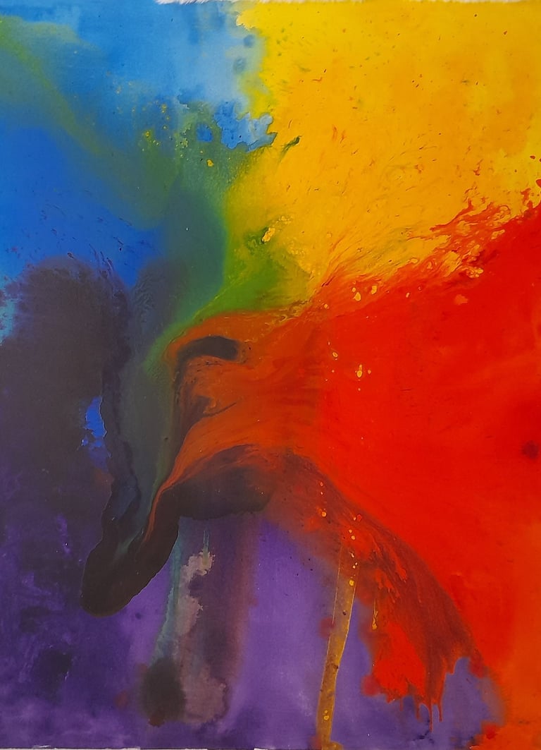 Œuvre abstraite originale – Artiste peintre française – Jacqueline Poitevin – Achat peinture