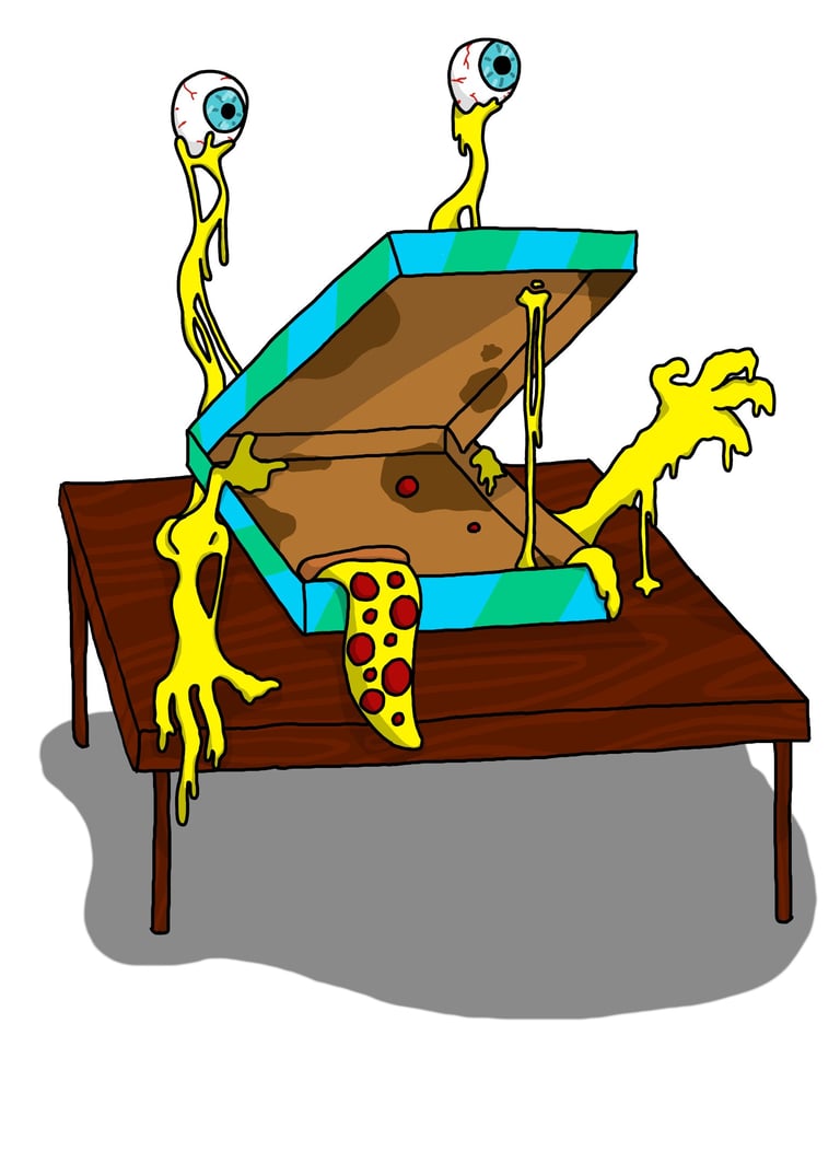 Drawing of a Pizza Monster