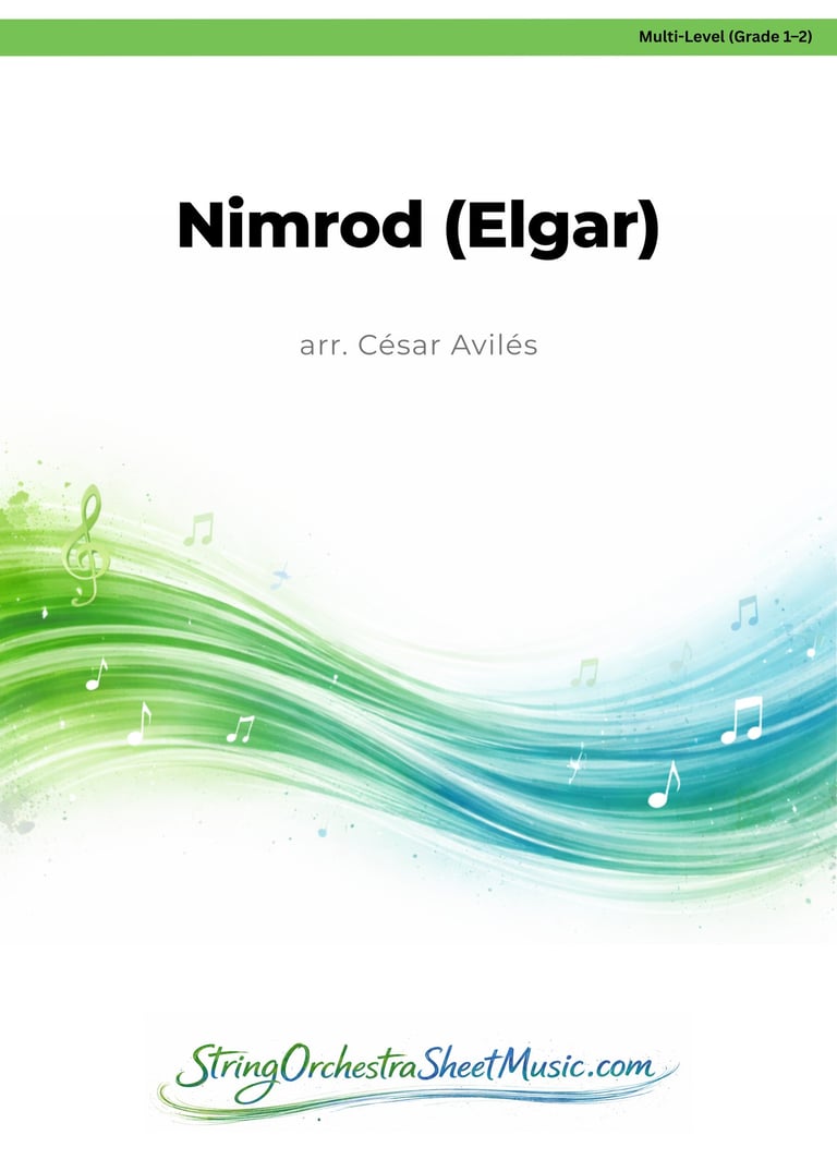 Nimrod by Edward Elgar multi-level string orchestra sheet music PDF by César Avilés