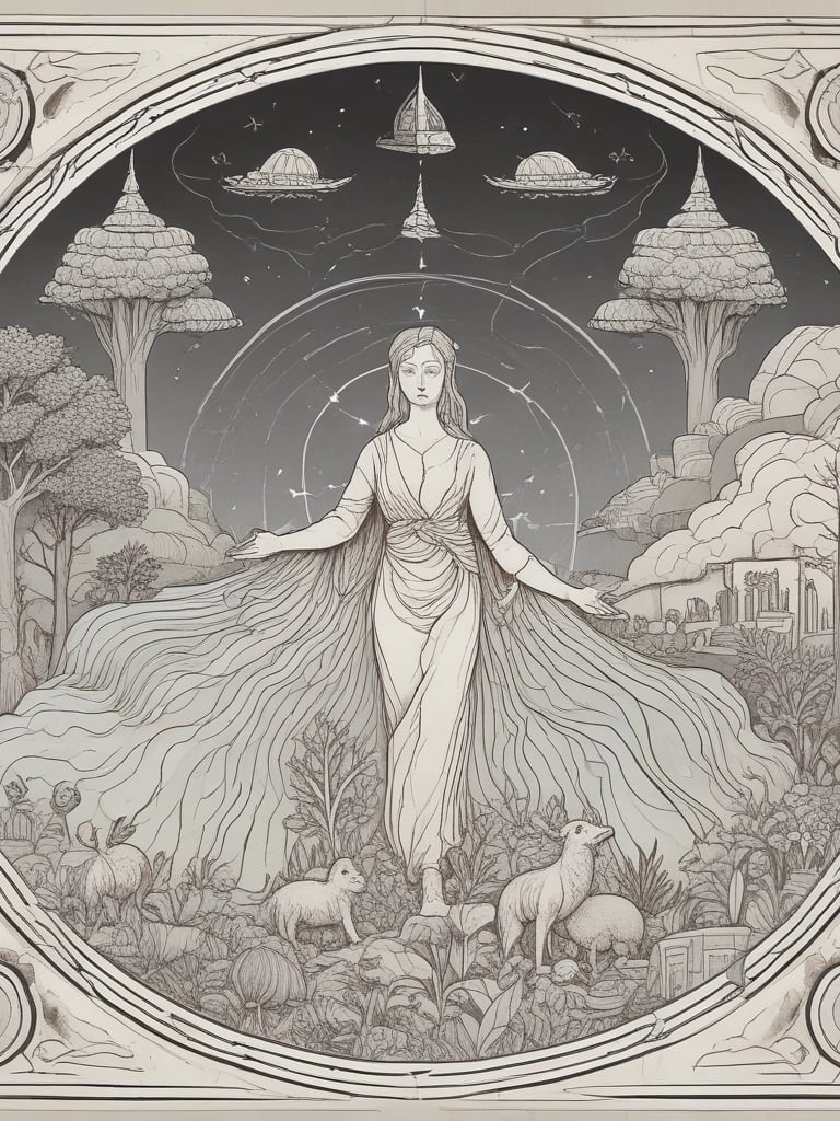 blue and white striped round textile