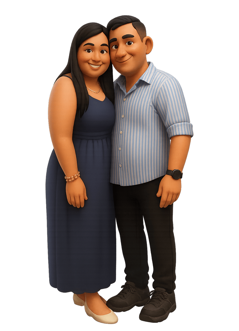 a man and woman standing next to each other owner of Sparkle Space Cleaning Solutions LLC